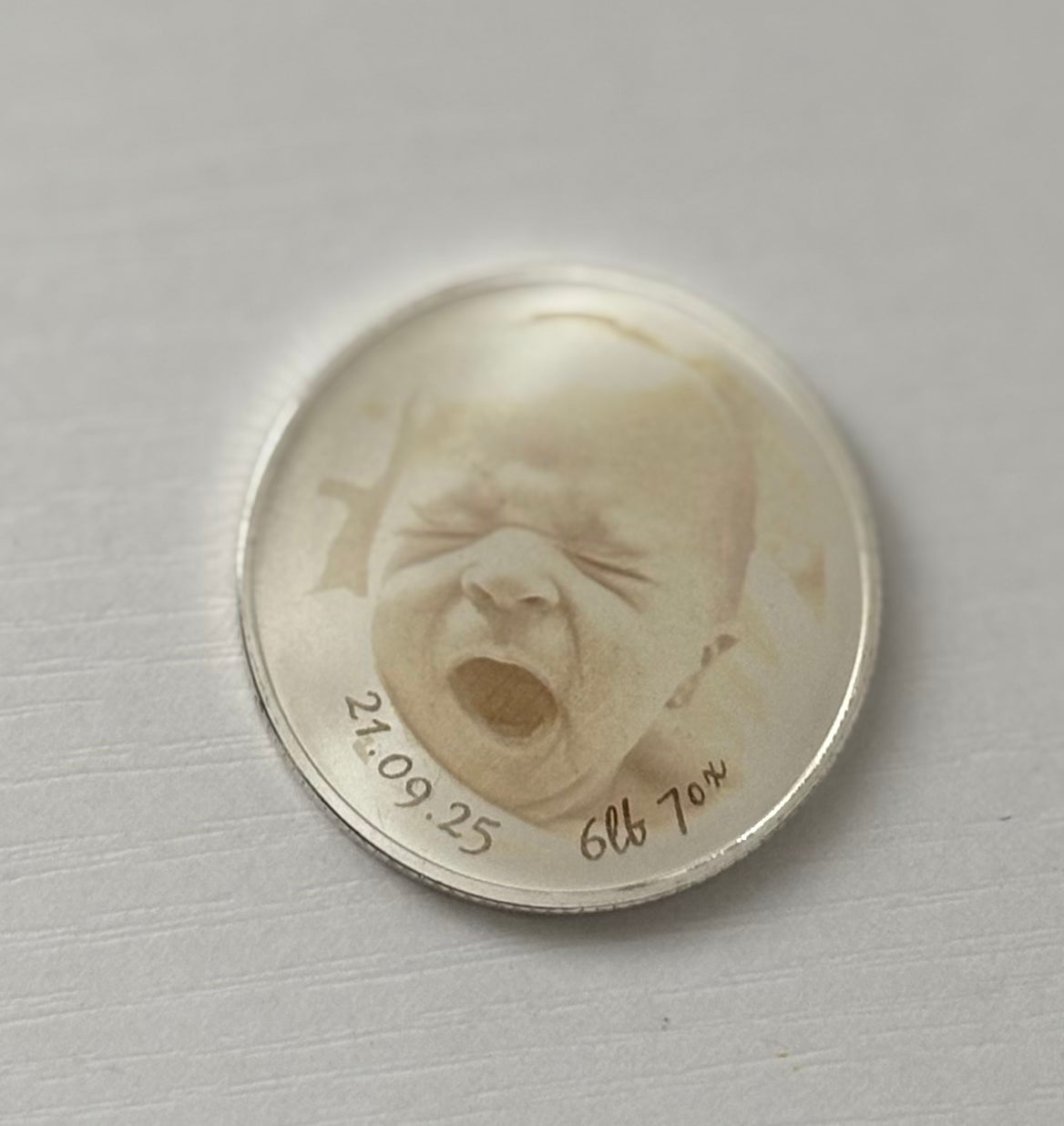 Engraved Baby Keepsake Coins