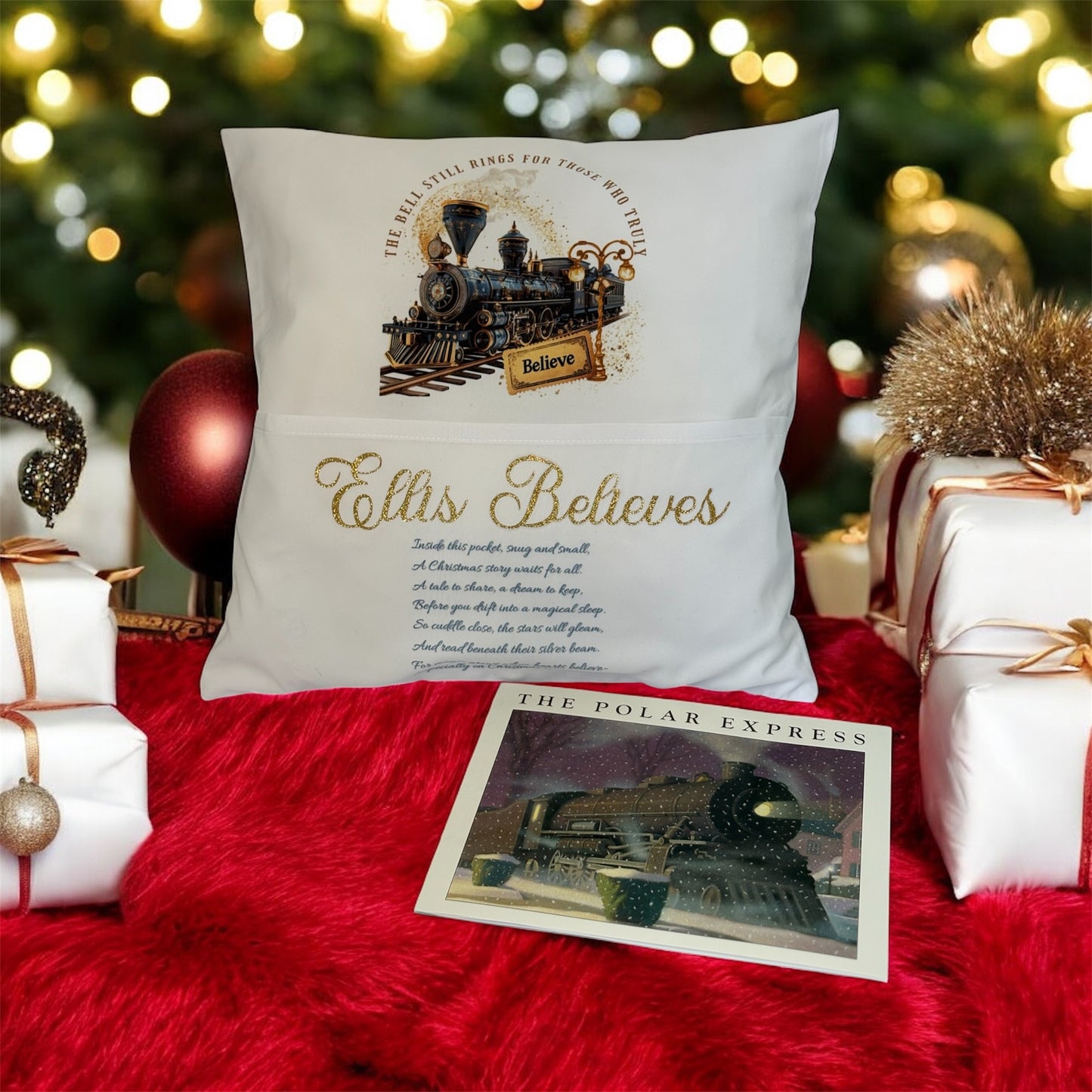 The Polar Express Christmas Cushion